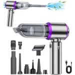 16000pa aspirateur voiture puissant sans fil 4 en 1 mini aspirateur avec moteur sans brosse pour souffleur ...