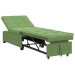 160486& canap - lit 3 - en - 1lit banquetteconvertible  tirage en velours vert clair