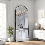 162 x 53 cm miroir sur pied miroir arqu� pleine longueur miroir autoportant miroir de sol cadre en alliage ...