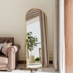 165 x 60 cm miroir sur pied grand miroir arqu� en pleine longueur avec cadre en aluminium dor� miroir ...