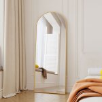 Miroir sur pied - somubi - 165x60 cm - cadre en aluminium - verre tremp� - dor�