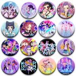 16pcs kit creation badge kpop demon hunters 58 mm composants de badges ronds avec broche pour cadeaux ...