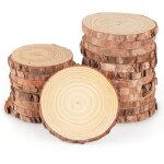 16pcs rondin de bois decoration naturel 8 - 10cm rond rondin de bois deco rondelles bois noel pour d�coration ...