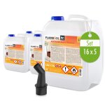 16x 5 l biothanol 966% flambiol pour chemines en bidon de 5 l