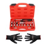 17 pcs injecteur diesel si�ge cutter set utilis� pour nettoyer et d�calcifier les si�ges des soupapes ...