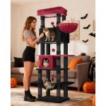 170 cm grand arbre � chat tour � chat pour chats dint�rieur avec grand perchoir tapis lavable 2 niches ...