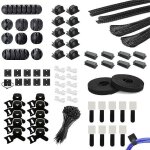 173 pcs cable management - cable management bureau - rangement cable - 4 manchon de c�ble gaine - 100 ...