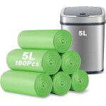 180 sac poubelle 5l 6 rouleaux biod�gradables sac amidon de ma�s r�sistant sacs poubelle compostable ...