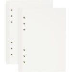 192 feuilles a5 recharge papier 6 trous papiers de recharges blanc pour a5carnet rechargeable journal ...