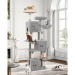 193 cm arbre  chat grande tour  chat pour chats dintrieur 7 griffoirs 3 niches 2 plates - formes 1 ...