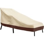 198 * 90 * 41 / 84 cm housse de chaise longue de jardin housse de protection pour chaise longue beige ...