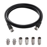 1m 75ohm c�ble coaxial rg6f m�le vers f m�le haut d�bit rg6 c�ble dantenne tvavec 6pc coupleurs dextensionpour ...