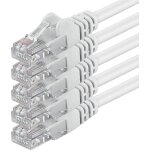 1m - blanc - 5 pièces - (pack) - câble réseau lan ethernet cat. 6 cat6 câble patch 1000 mbit / s 1m - blanc - 5 pièces - (pack) - câble réseau lan ethernet cat. 6 cat6 câble patch 1000 mbit / s