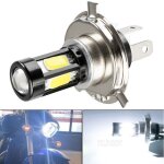 1pc 9. 3 w dc 12v h4 hs1 6000k blanc x�non led haut feux de croisement spot ampoule de phare de moto