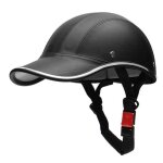 Casque de moto demi - casque pour hommes et femmesstyle casquette de baseball - abs + �ponge amovible ...