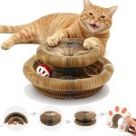 1pcsarbre a chat multifunctional corrugated cardboard scratching post with ball and bell scratching post ...