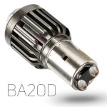 1x ba20d h4 12v 11. 5w 1500lm 6000k blanc x�non led moto phares ampoules spot lumi�re