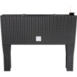 1x jardinire surleve en polyrotin 3 compartiments 60x25x46 cm bac  fleurs sur pieds 30 l intrieur ...