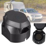 1x prise de remorque noire 12v 13 broches pour remorque aux normes europennes vhicule utilitaire semi ...