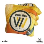 1x4 sac de cornhole ? acl rec premium ? double face ? jaune ? wicked wood ? jeu d?adresse extrieur