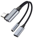 2 en 1 adaptateur usb c jack 35mm et chargeur usb type c vers jack puce dac