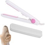 2 en 1 lisseur cheveux mini lisseur de voyage professionnel lisseur boucleur cheveux en c�ramique pour ...