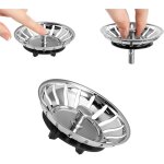 2 en 1 panier pour bonde d�vier de cuisine 80 mm bouchon evier cuisine compatible avec pour �vier avec ...