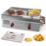 2 - en - 1 friteuse  gaz 11l & plancha gaz 35x40cm contrle de temprature autonome puissance de feu ...