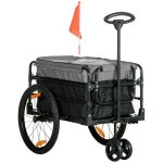 2 en 1 remorque de v�lo remorque cargo 20 pouces pneu pneumatique remorque de transport de v�lo 40 kg ...