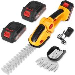 2 en 1 taille haie electrique sans fil 24v cisaille � gazon sur batterie rechargeable avec 2 lames et ...