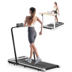 2 en 1 tapis de marche pliable argent� - tapis de course roulant �lectrique - walking pad 1 - 8 km / ...