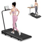 2 en 1 tapis de marche pliable noir - tapis de course roulant �lectrique - walking pad 1 - 8 km / h - ...