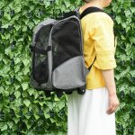 2 en 1 trolley chariot sac � dos sac de transport a roulettes poign�e t�l�scopique de 74 � 96 cm pour ...