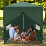2 * 2m tonnelle pliant 2 portes + 2 fentres impermable vert tente de camping