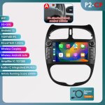 2 + 32g lecteur multim�dia de voiture android pour peugeot 206 206cc 206sw 2000 - 2008 gps st�r�o audio ...