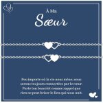 2 / 3pcs bracelets pour s?urs cadeaux pour s?urs bracelets pour meilleures s?urs bracelets en acier inoxydable ...