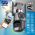 2. 5k 4mp camera surveillance wifi exterieure360� ptz cam�ra ip ext�rieure avec double objectifsuivi ...