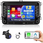2 + 64g autoradio 7 pour vw passat golf seat altea skoda octavia carplay / android auto sans fil bluetooth ...