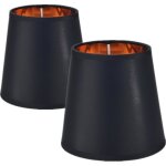 2 abat - jour en lin noir pour ampoules e14 abat - jour de rechange pour lampes de chevet et lampes de ...