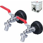 2 adaptateurs de rservoir ibc 12quot robinet pour cuve 1000l rcupration deau de pluie raccord tuyau darrosage ...