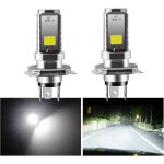 2 ampoules h4 ledphare 12v pour moto / voitureampoules cob 12w pour feux de route et feux de croisement ...