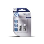 2 ampoules led w5w 6500k 12v mtech (blister) premium mtech