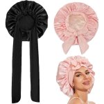 2 bonnets nuit satin soie r�glables protection cheveux longue antid�rapante douce respiration soin capillaire ...