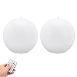 2 boules flottantes solaires led: 16 couleurs rgbw t�l�commande ext�rieur