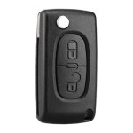 2 boutons coque cl� compatible ce0523 cl� � rabat pliable pour peugeot 207 307 308 407 408 3008 5008 ...