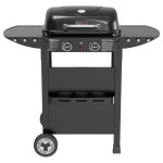 2 brleurs barbecue gaz sur chariot - royal gourmet - 2 en 1 plaque et grille combins avec tables latrales ...