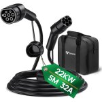 Type 2 c�ble de charge 22kw 5m 32a voiture �lectrique triphas� c�ble type 2 � type 2 ev / phev c�ble ...