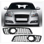 2 cache grille antibrouillard look rs3 pour audi a3 8p2 phase 2 de 04 / 2008 a 2012