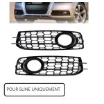 2 grille antibrouillard look rs3 pour audi s3 et a3 8p phase 2 sline de 04 / 2008 a 2012