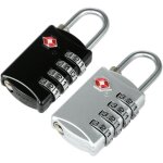 2 cadenas tsa avec code  4 chiffres argent et noir